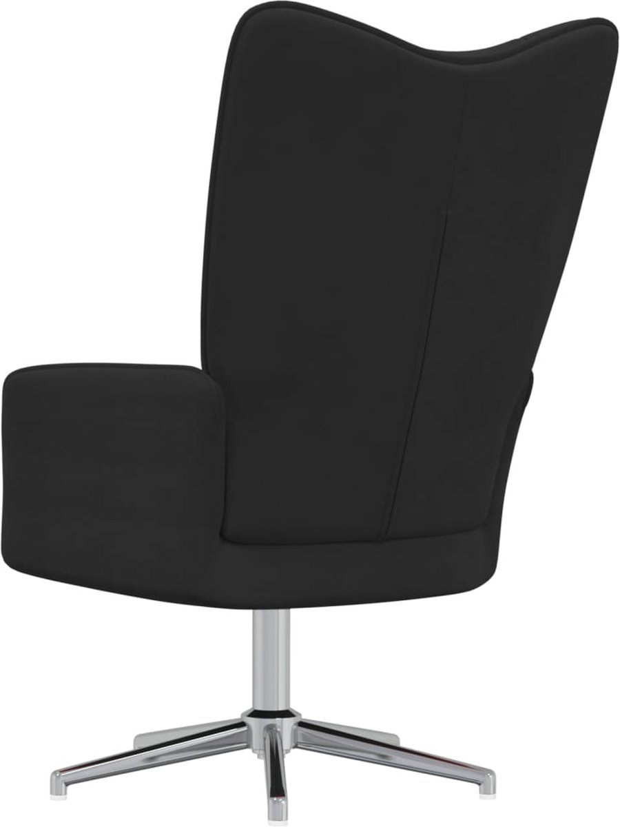 Prolenta Premium - Relaxstoel kunstsuède zwart- Fauteuil - Fauteuils