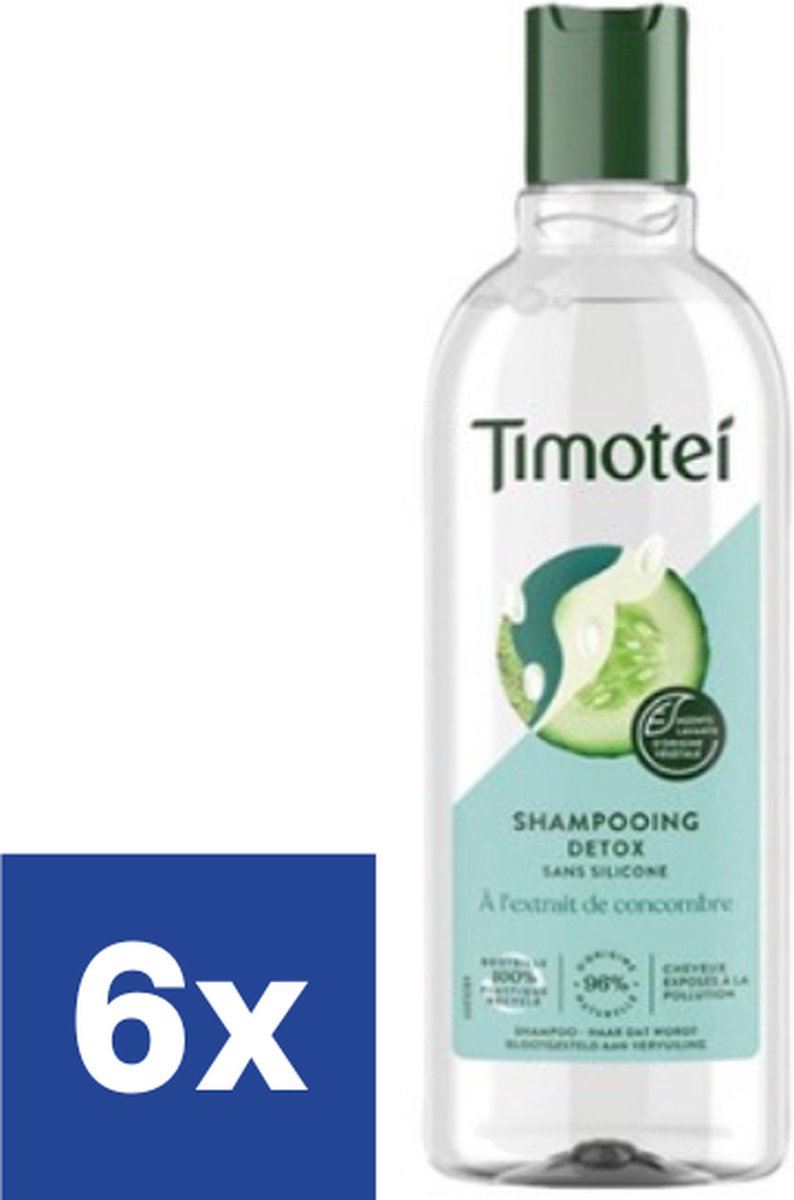 Timotei Detox Fresh Cucumber Shampoo- 6 x 300 ml