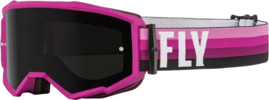 FLY Racing Zone Masque Pink Noir W Dark Smoke Lens -