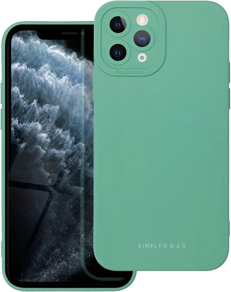 Roar Luna Camera Pro Siliconen Back Cover hoesje iPhone 11 Pro - Groen