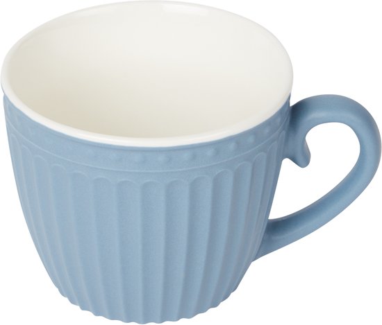2 Stuks - Klassieke Koffiemok - New Bone Porselein - 230 ml - Blauw
