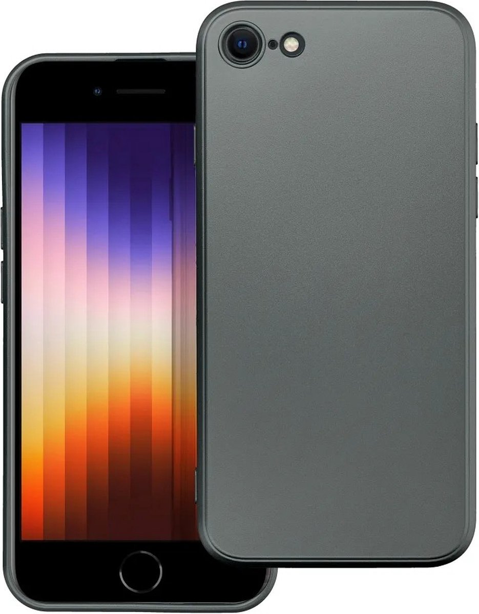 Metallic Back Cover hoesje iPhone SE (2022 / 2020) / 8 / 7 - Grijs