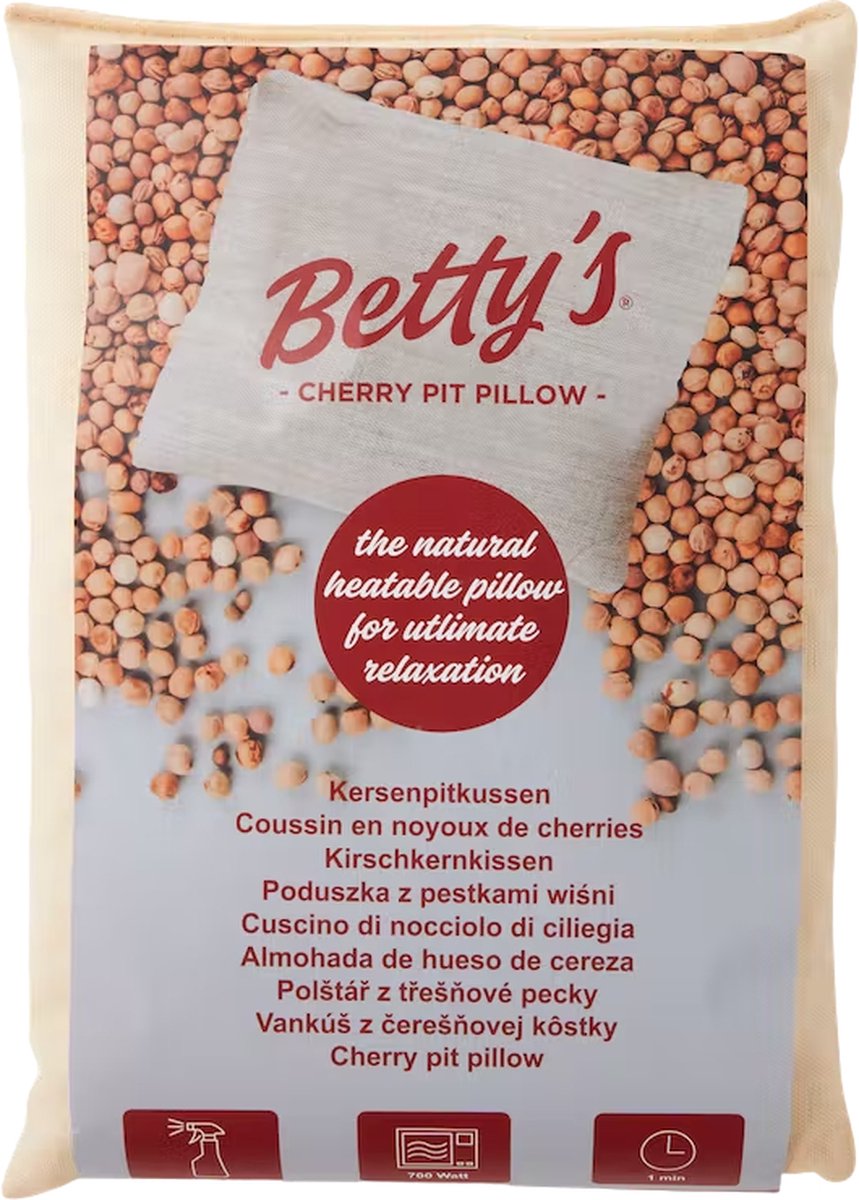 Betty's kersenpitkussen - kersenpittenzak - afmetingen 18 x 24 cm - Betty's Beauty