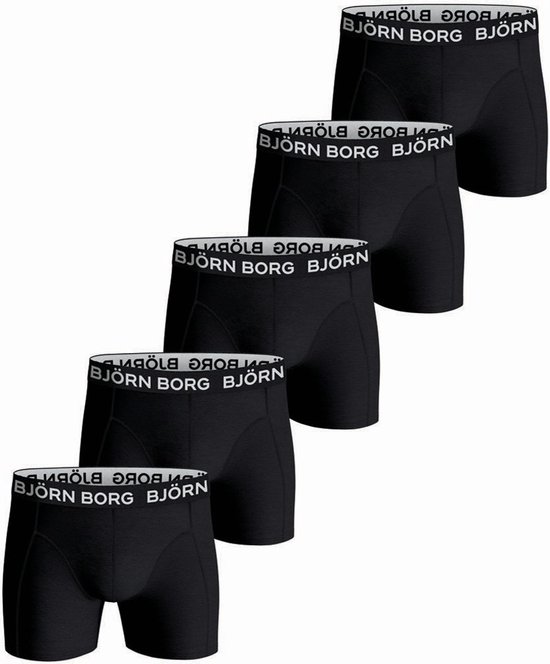 Björn Borg Boxershort Essential - Onderbroeken - Boxer - 5 stuks - Heren - Maat L - Zwart