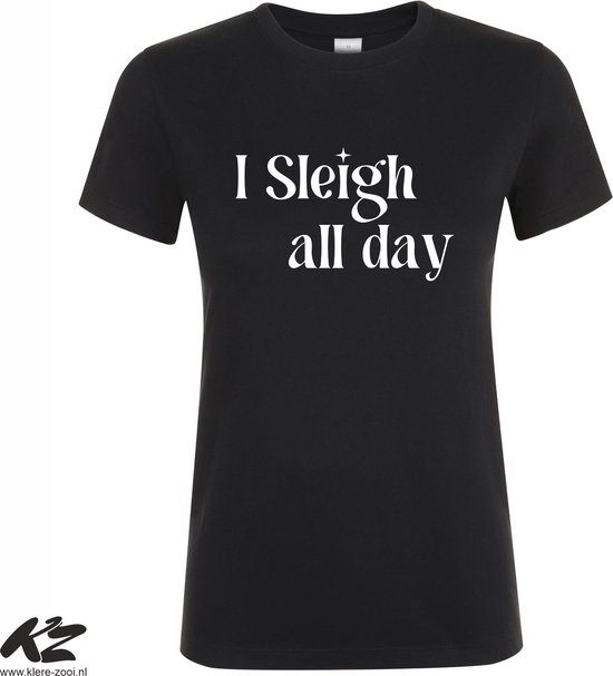 Klere-Zooi - Sleigh All Day - Dames T-Shirt - 4XL