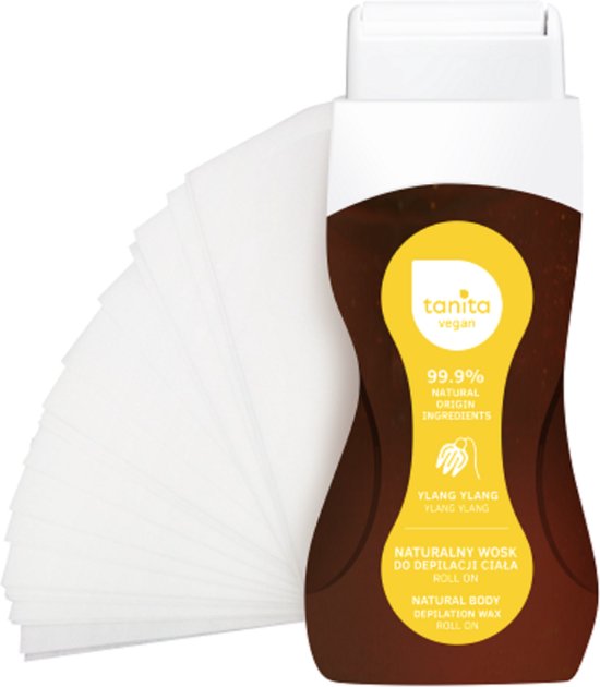 Tanita Roll-on de cire à épiler naturelle - 150 ml - Vegan - Contient de l'huile d'Ylang Ylang - 99,9 % naturelle