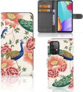 Telefoonhoesje met Pasjes geschikt voor Samsung Galaxy A52 Pink Peacock