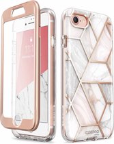 Supcase Cosmo Case Marble hoesje voor iPhone SE 2020 en iPhone SE 2022 - rose gold