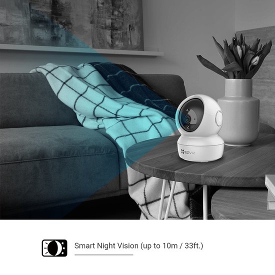 EZVIZ 2K WLAN Überwachungskamera Innen, 360º PTZ Indoor Kamera Mit Personenerkennung Und Verfolgung Farbige Nachtsicht Gerauscherkennung Zwei Wege Audio Auto Cruser Cp1 Pro