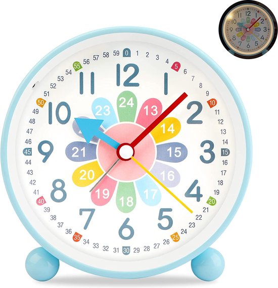 Pabobo Kid Sleep - maan 3 in 1 (nachtlampje, display en wekker) - pedagogische muzikale wekker - dag/nachtlampje - wit