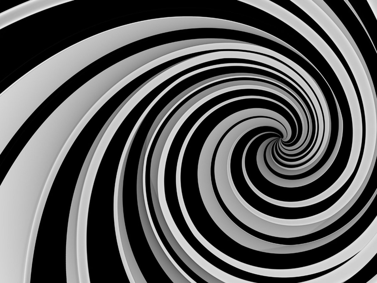 Fotobehang - Black and white swirl.
