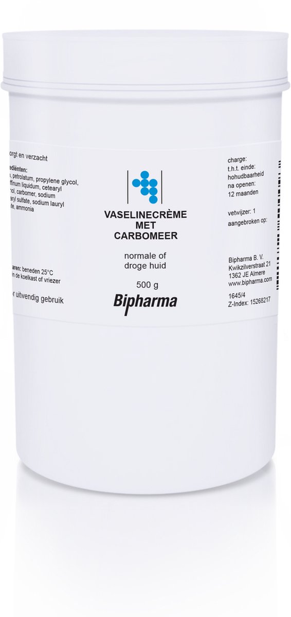 Bipharma Vaselinecarbomeercreme 500 gram