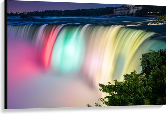 WallClassics - Canvas  - Niagara Falls Watervallen in de VS - 120x80 cm Foto op Canvas Schilderij (Wanddecoratie op Canvas)