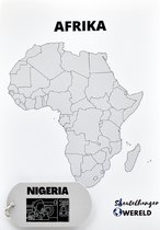 Nigeria Sleutelhanger inclusief kaart – Nigeria cadeau – beste land- Leuk kado voor je Vriend om te geven - 2.9 x 5.4CM