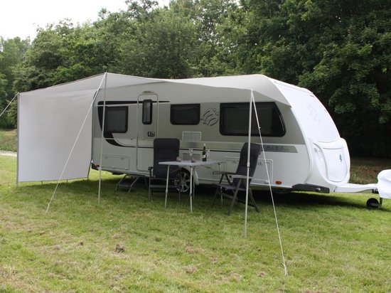 ESVO schuifluifel - maat 4 voor omlooplengte 791 - 830 cm - met ESVO aluminium stokken, haringen en scheerlijnen — afbeelding 2