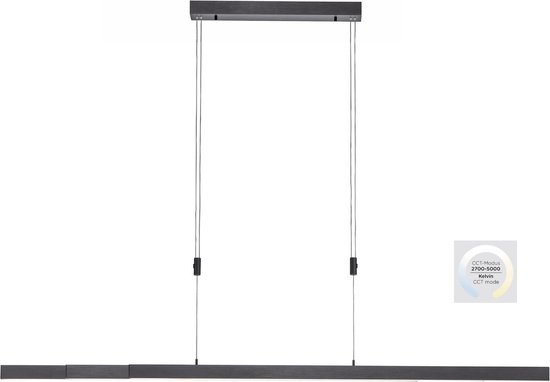 Paul Neuhaus juliet - Lampe à suspension - 3 lumières - L 120 cm - Anthracite