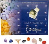 Calendrier de l'Avent pierres précieuses format A5 bleu - Cadeau de Noël pour enfants et adultes - Femme et petite amie