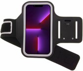 Hoesje Geschikt voor iPhone 13 Pro hardloop armband - Sportband - hoesje - zwart