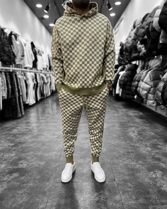 Costume en laine - Hommes Survêtement Automne Hiver Hommes Set Pull + Pantalon 2 Pièces Set Fashion Survêtement Décontracté 2022 Hommes Vêtements - XL