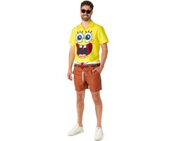 Suitmeister SpongeBob™ - Heren Zomer Set - BIkinibroek - Squarepants - Carnavalskleding - Geel - MaatM