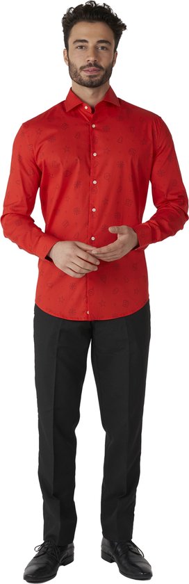 Raveparty Kerstmankostuum voor heren, kerstmankostuum voor volwassenen, carnaval, party (stijl A, XL
