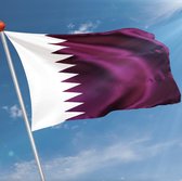*** Grote Qatar Vlag 90x150cm - WK - Vlag Qatarese - van Heble® ***