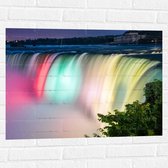 WallClassics - Muursticker - Niagara Falls Watervallen in de VS - 80x60 cm Foto op Muursticker