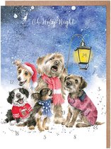 Adventskalender Kaart A5 Wrendale O Holy Night Dog Advent Calendar Card