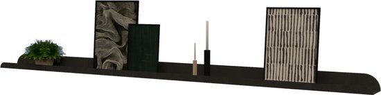 Fotolijstplank metaal - 150cm - Kleur Zwart / wandplank - fotoplank - plank zwevend