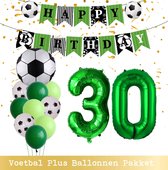 Cijfer Ballon 30 Jaar - Voetbal Ballonnen - Snoes - Pluspakket - set van 12 Sport Voetbalfan Voetbal Jongen/Meisje - Sportieve - Voetbal Vrouwen Mannen - Kinderfeestje - Verjaardag - Helium Ballon nummer 30