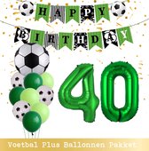 Cijfer Ballon 40 Jaar - Voetbal Ballonnen - Snoes - Pluspakket - set van 12 Sport Voetbalfan Voetbal Jongen/Meisje - Sportieve - Voetbal Vrouwen Mannen - Kinderfeestje - Verjaardag - Helium Ballon nummer 40