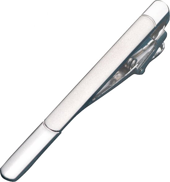 Fako Bijoux® - Dasspeld - Stropdas Clip - Tie Clip - Deluxe - Model Stefan - 60mm - Zilverkleurig