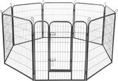 TecTake - cage à chien parc à 8 côtés pour chiots 201 cm - métal - 402501