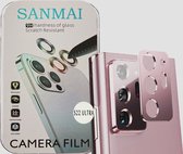 Metalen Camera Lens Protector Voor Samsung Galaxy S20 Ultra Aluminium Camera Cover Frame Roze 1 STUK