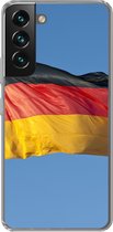 Geschikt voor Samsung Galaxy S22 hoesje - Foto van de Duitse vlag - Siliconen Telefoonhoesje