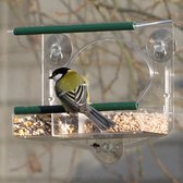 Aniculis - Raamvoederhuis Bolmso Birdfeeder voor tuinvogels - Brengt Vogels dichtbij - Compleet doorzichtig, goed zicht op de vogels