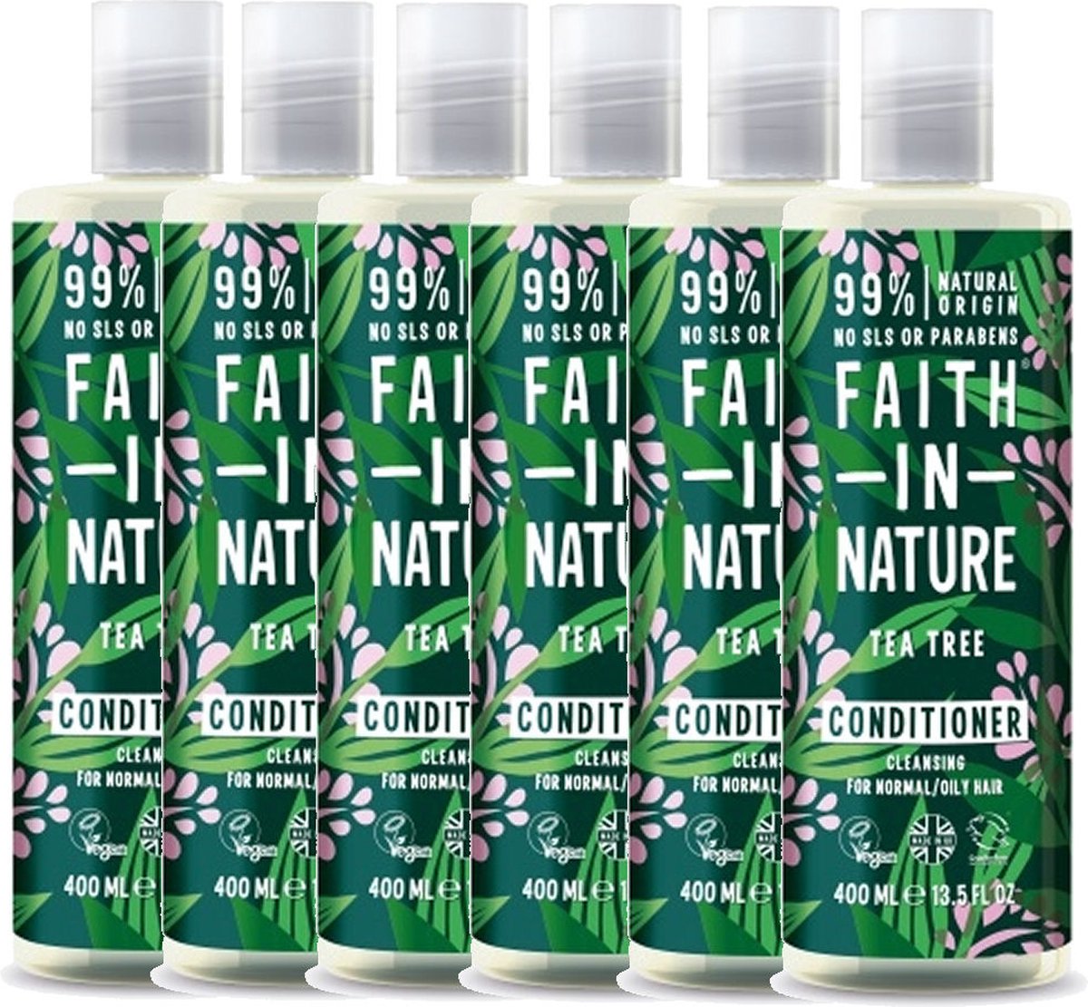 FAITH IN NATURE - Conditioner Tea Tree - 6 Pak - Voordeelverpakking