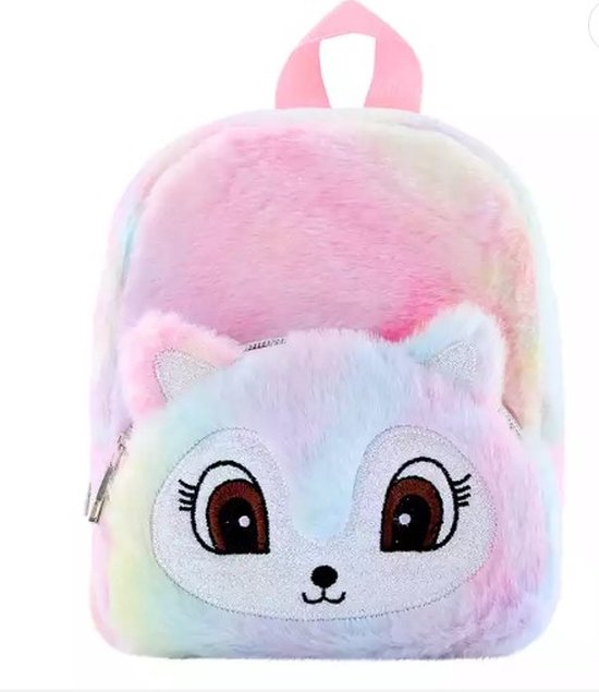 Konijntje pluchen rugzak - soft fluffy bunny backpack bag - 1-3 jaar - 1 litre