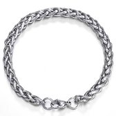 Vossenstaart Armband - 3mm - Zilver Kleurig - Staal - Schakelarmband - Armbanden Heren Dames - Cadeau voor Man - Mannen Cadeautjes