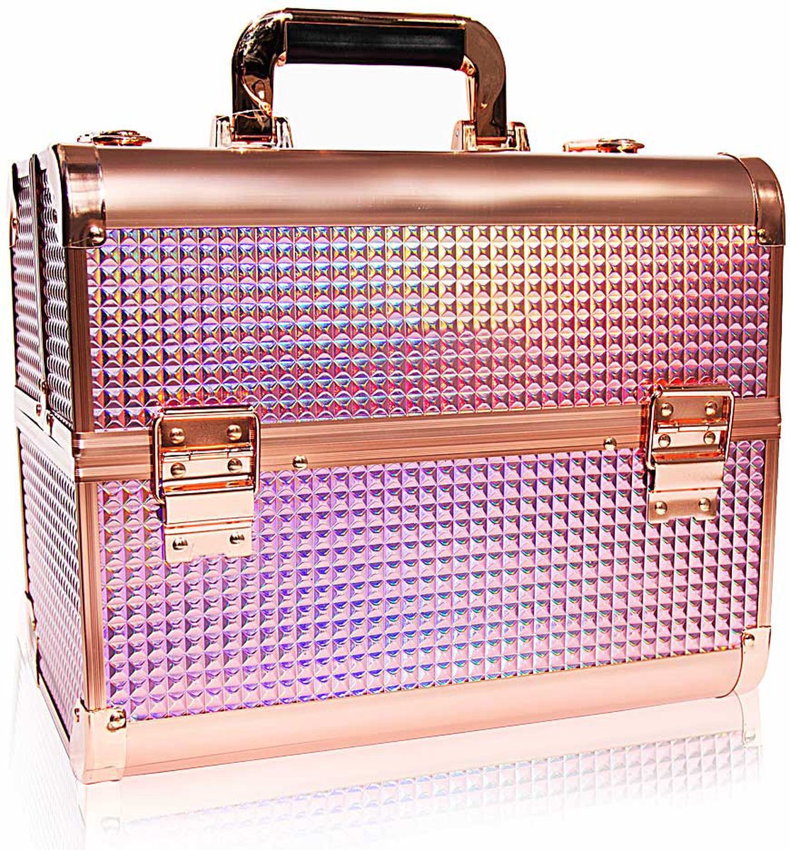 Goedkoopste Aluminium Koffer Gold Unicorn met opbergvakken