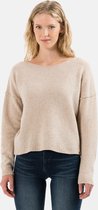 camel active Gebreide trui van gerecycleerde wolmix - Maat womenswear-XL - Beige