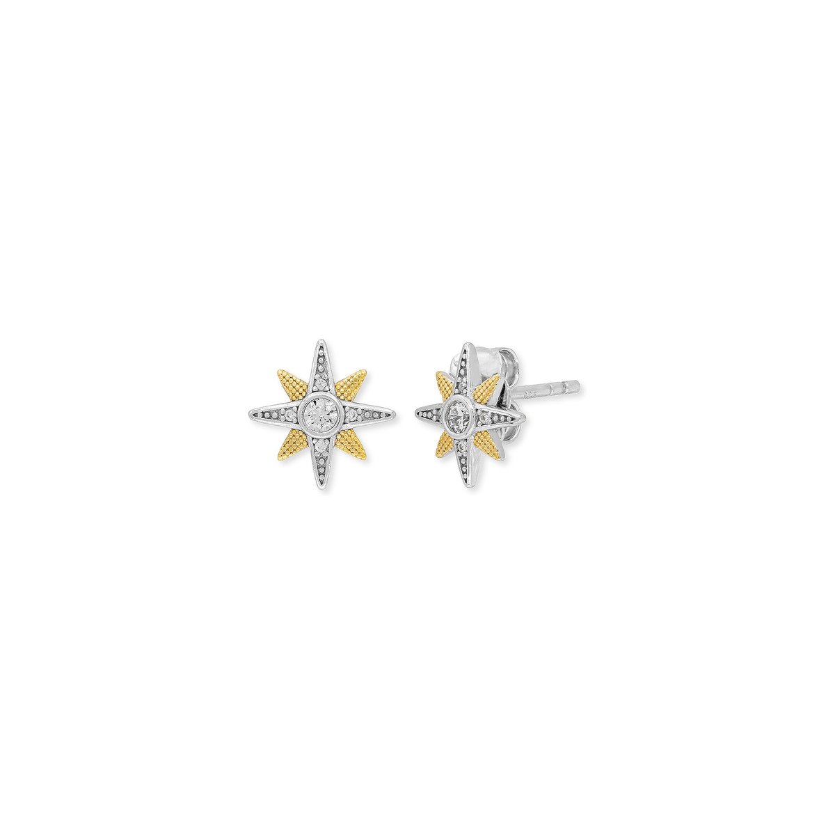 Engelsrufer dames oorstudeer 925 zilver, kleurstoffen zirkonia One Size Meerkleurig 32022690