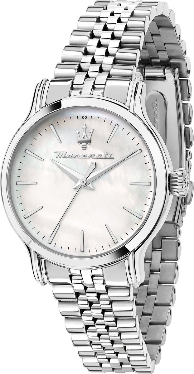 Maserati Damen-Uhren Analog One Size Perlmutt, Silber 32022988