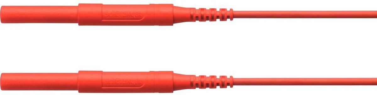 Schützinger HSPL 8568 / AWG16 / 50 / RT Veiligheidsmeetsnoer [Stekker 4 mm - Stekker 4 mm] Rood 1 stuk(s)