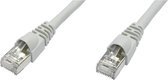 Telegärtner L00000A0130 RJ45 Netwerkkabel, patchkabel CAT 6A S/FTP 0.50 m Wit Vlambestendig, Snagless, Vlambestendig, H