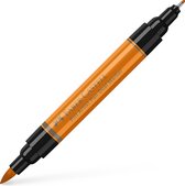 Stylo à dessin Faber-Castell - Pitt Artist Pen - marqueur duo - 113 glaçure orange - FC-162113