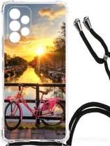 Back Case TPU Siliconen Hoesje Geschikt voor Samsung Galaxy A53 Telefoon Hoesje met doorzichtige rand Amsterdamse Grachten