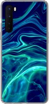 Geschikt voor OnePlus Nord hoesje - Abstract - Waves - Design - Siliconen Telefoonhoesje
