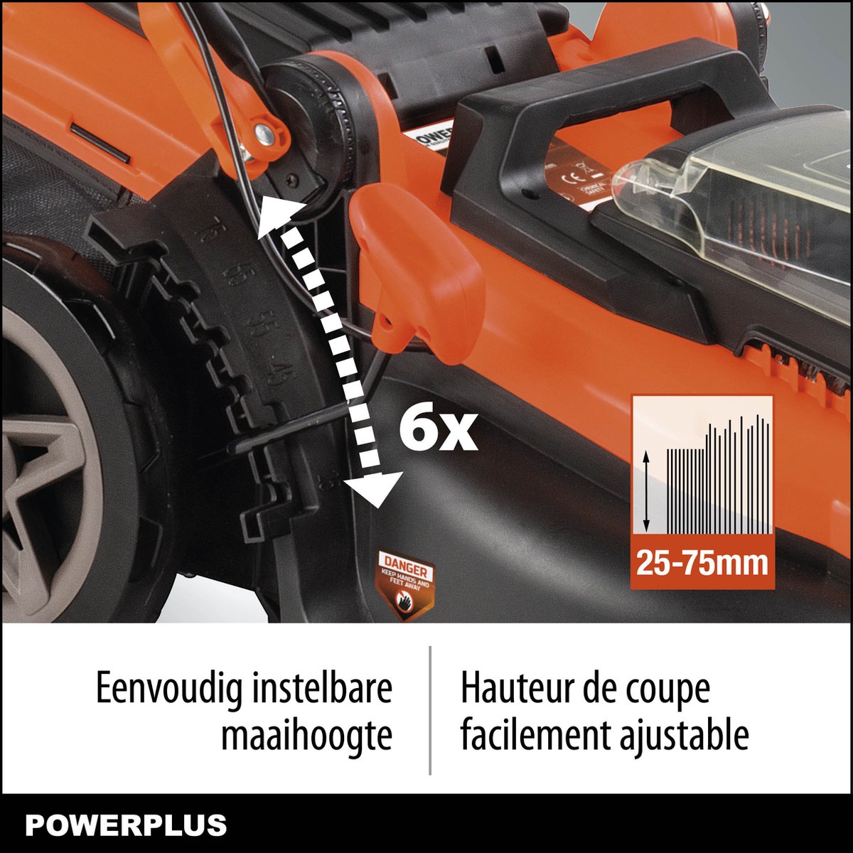 Dual Power Accu-grasmaaier POWDPG75610 - 40 V, 420 mm Ø grasmaaier, zonder accu en lader, met grasopvangbak en achteruitworp – foto 3