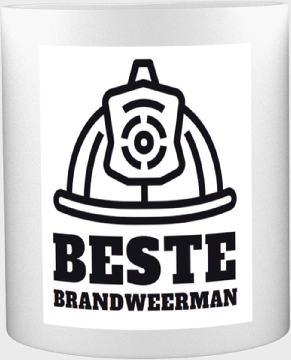 Beste brandweerman Mok met opdruk - beste brandweerman - collega - cadeau - 350 ML inhoud